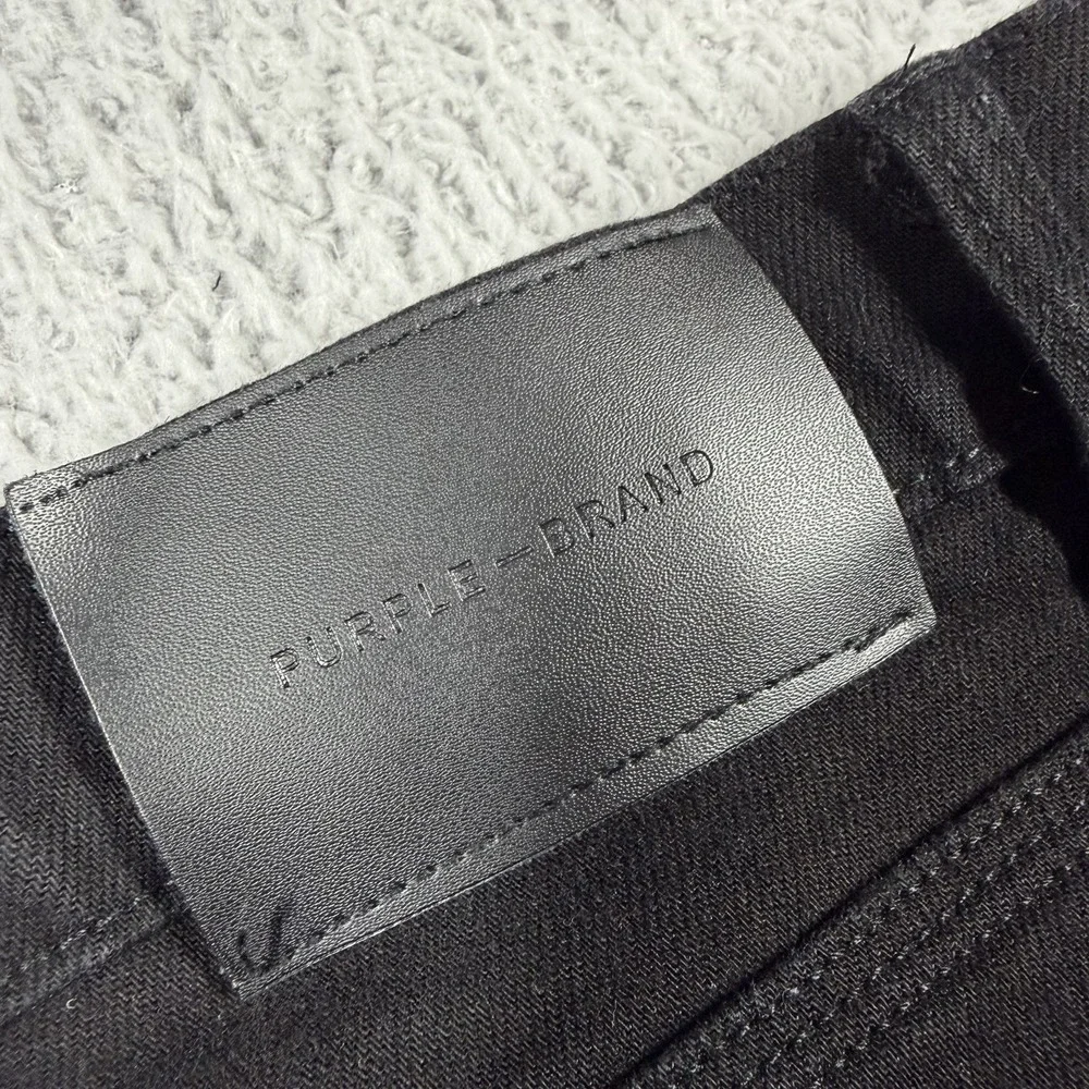 Purple Brand Black Jeans Mens 36x30 P001 Skinny Stretch Lycra